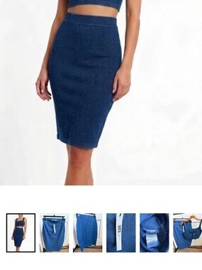Dark Denim Pencil Skirt NWT